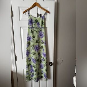 Vintage 90s No Boundaries Floral Tie-Back Maxi Dress S